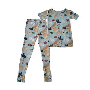 Kiki + Lulu Bamboo Pajamas‎ 5 6 Girls or Boys 2 piece Set Flaw